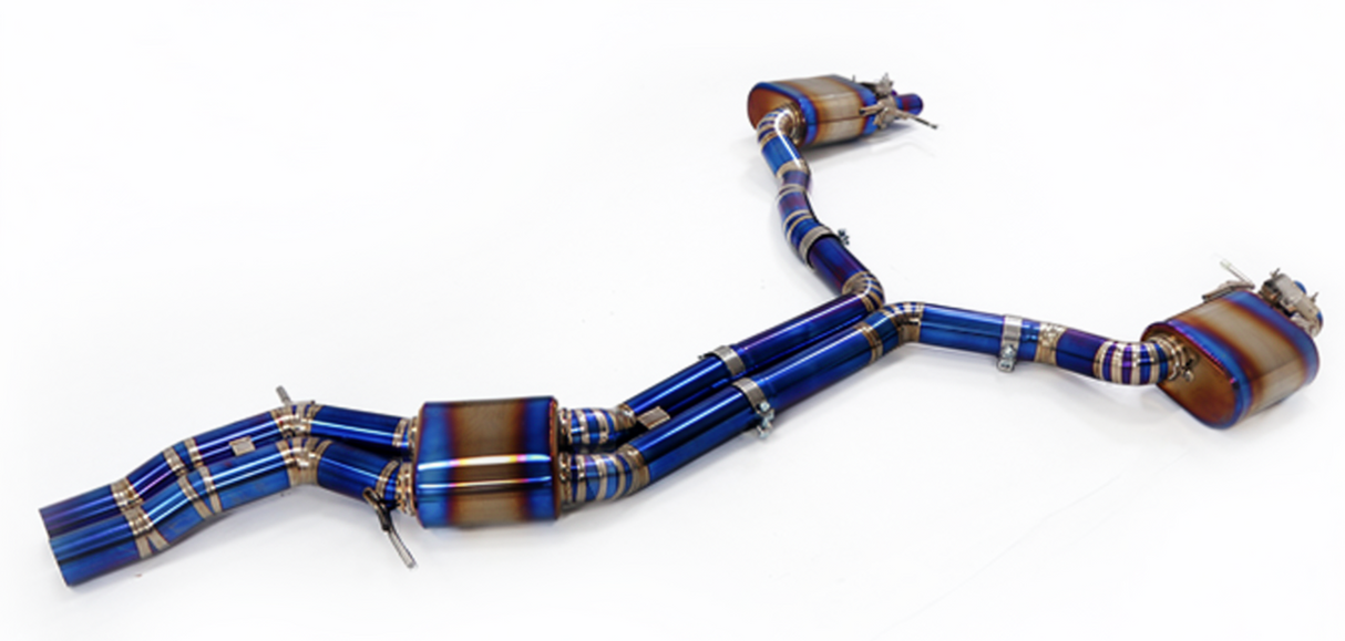 10-15 Audi RS4 B8/RS5 8T 4.2L Blue Titanium 3" Cat-Back Exhaust

