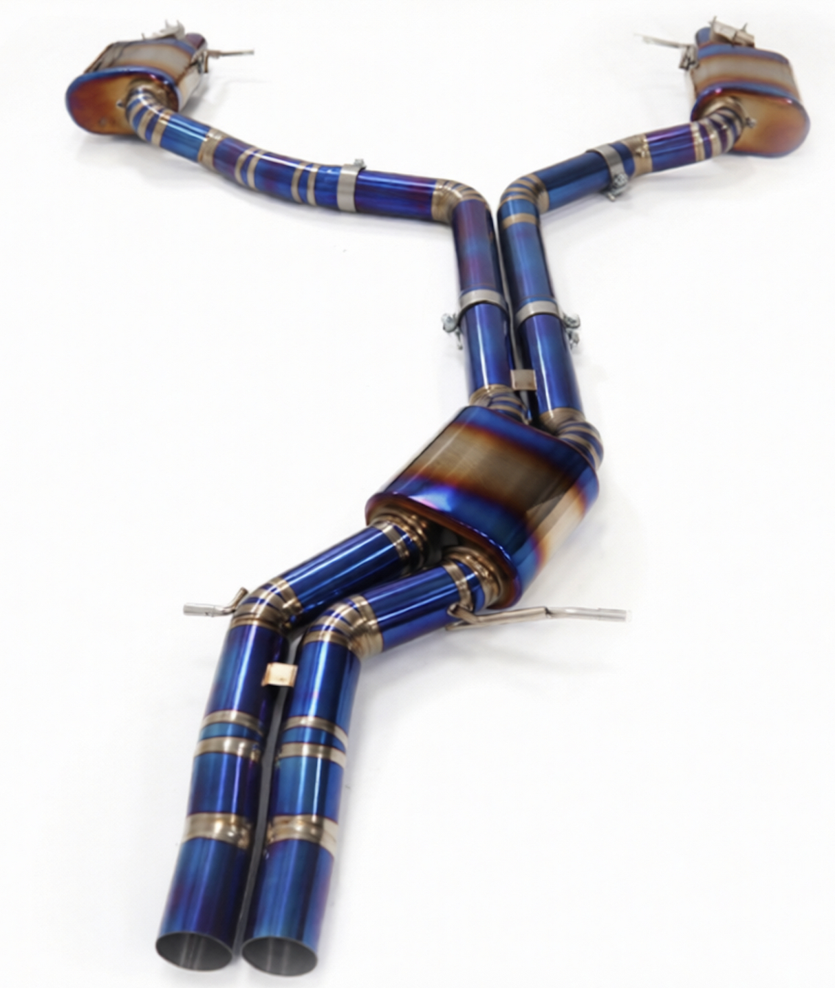 10-15 Audi RS4 B8/RS5 8T 4.2L Blue Titanium 3" Cat-Back Exhaust

