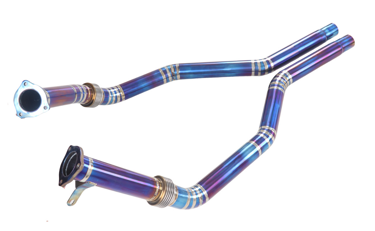 18-25 Audi RS4 B9/RS5 F5 2.9L Titanium Catless Exhaust Mid-Pipes

