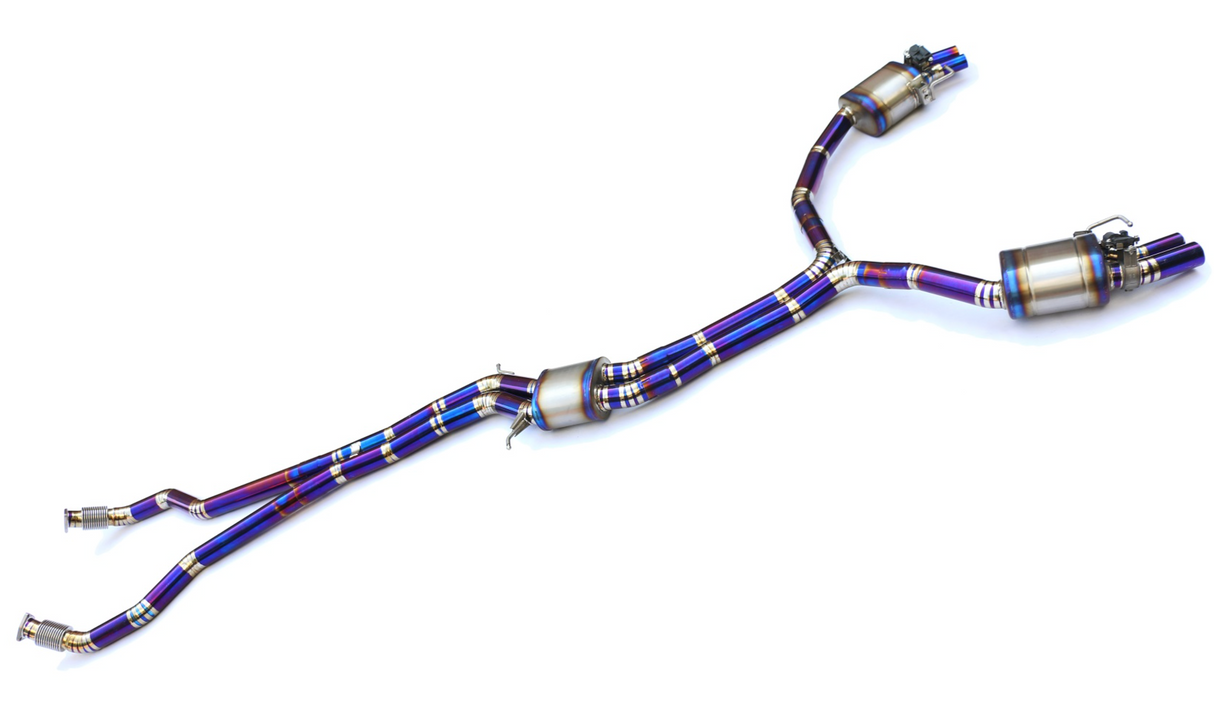 13-18 Audi RS6 C7/RS7 4G8 4.0L Blue Titanium 3" Cat-Back Exhaust

