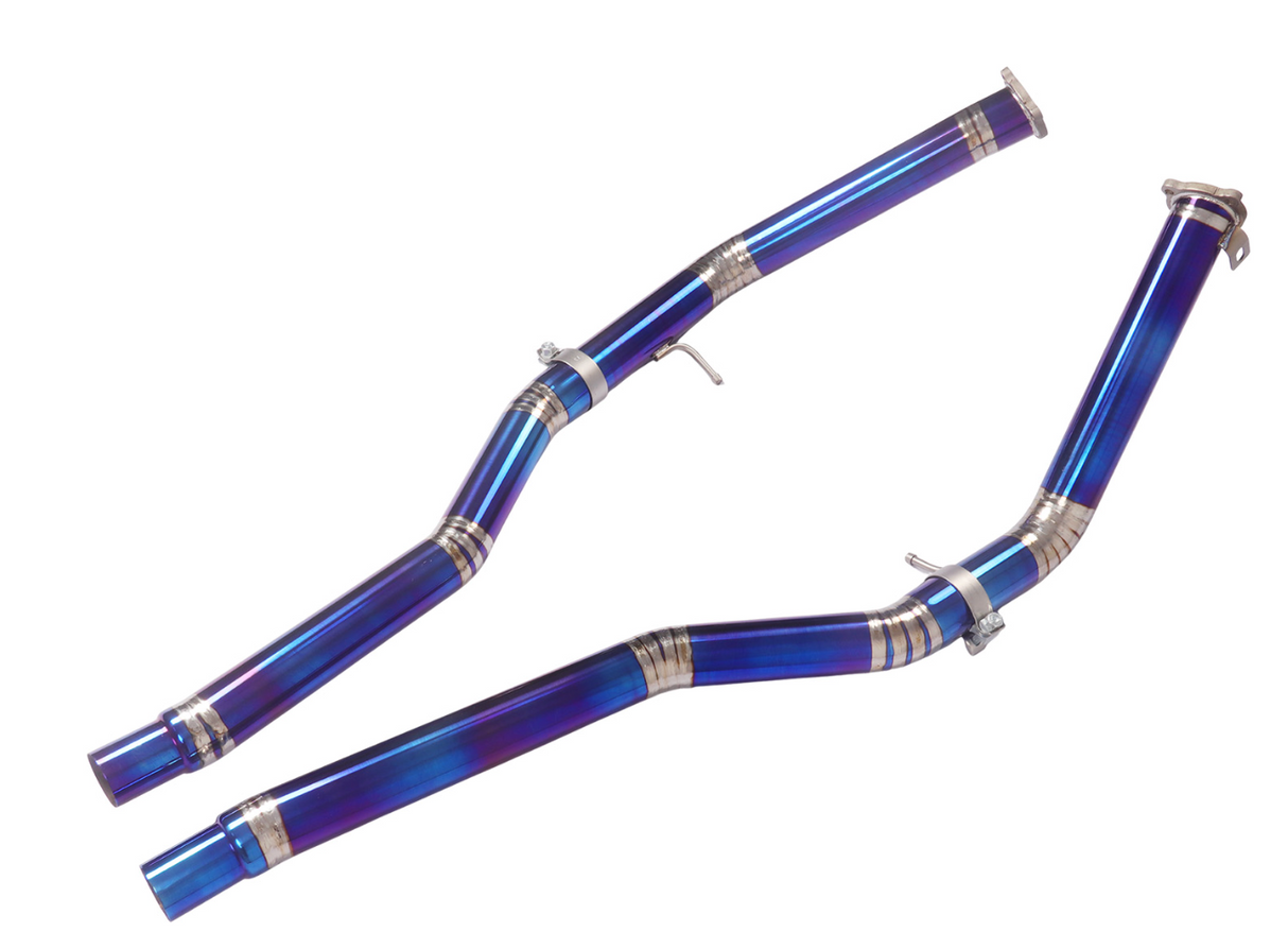 17-25 Audi S4/S5 B9 3.0L 3" Titanium Catless Exhaust Mid-Pipes