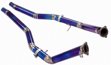 17-25 Audi S4/S5 B9 3.0L 3" Titanium Catless Exhaust Mid-Pipes