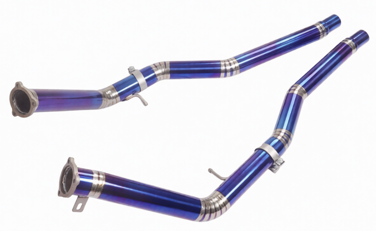 17-25 Audi S4/S5 B9 3.0L 3" Titanium Catless Exhaust Mid-Pipes