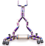 18-23 BMW M5 F90 S63B44 Purple Titanium Cat-Back Exhaust with Quad 4" OD Tips