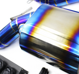 11-16 BMW M5 F10 S63B44 Blue Titanium Cat-Back Exhaust with Quad 4" OD Tips