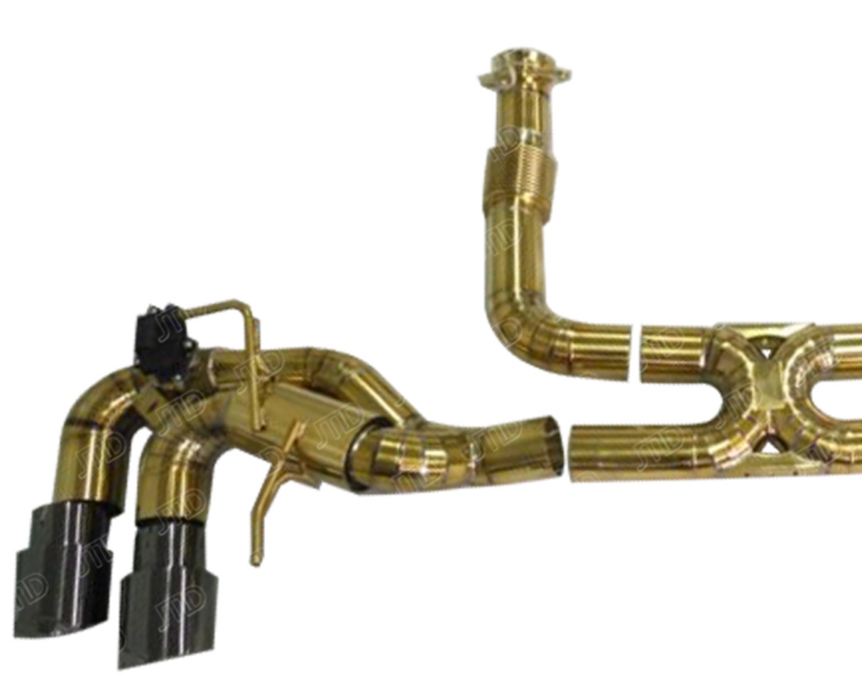 Chevrolet Corvette C8 Stingray/E-Ray Gold Titanium Cat-Back Exhaust 