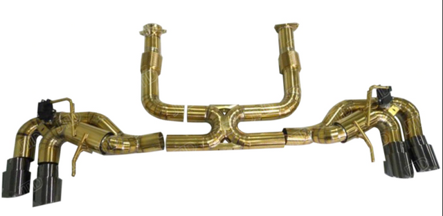 Chevrolet Corvette C8 Stingray/E-Ray Gold Titanium Cat-Back Exhaust 