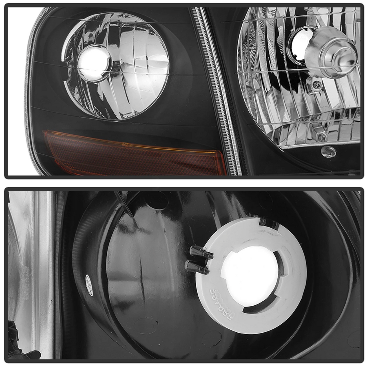 SPYDER 9042638 97-03 Ford F-150/EXPEDITION OEM Headlights with Black Lens