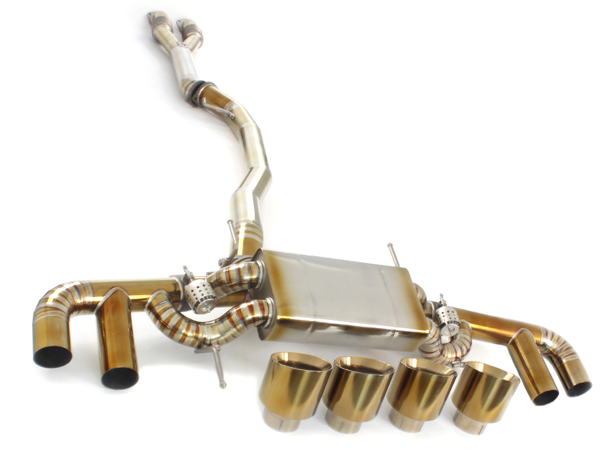 09-24 Nissan GT-R R35 3.8L VR38DET Gold Titanium Cat Back Exhaust