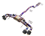 09-24 Nissan GT-R R35 VR38DETT Purple Titanium Cat Back Exhaust