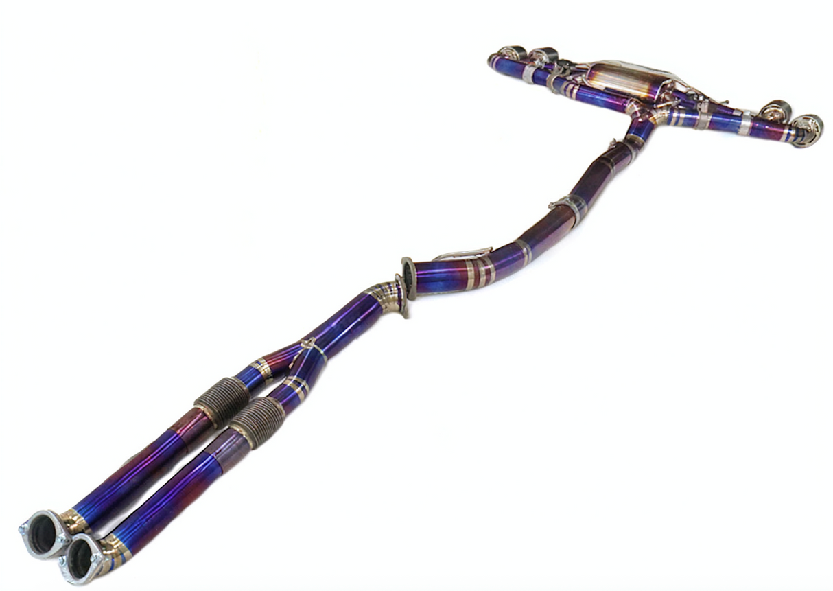 09-24 Nissan GT-R R35 VR38DETT Purple Titanium Cat Back Exhaust