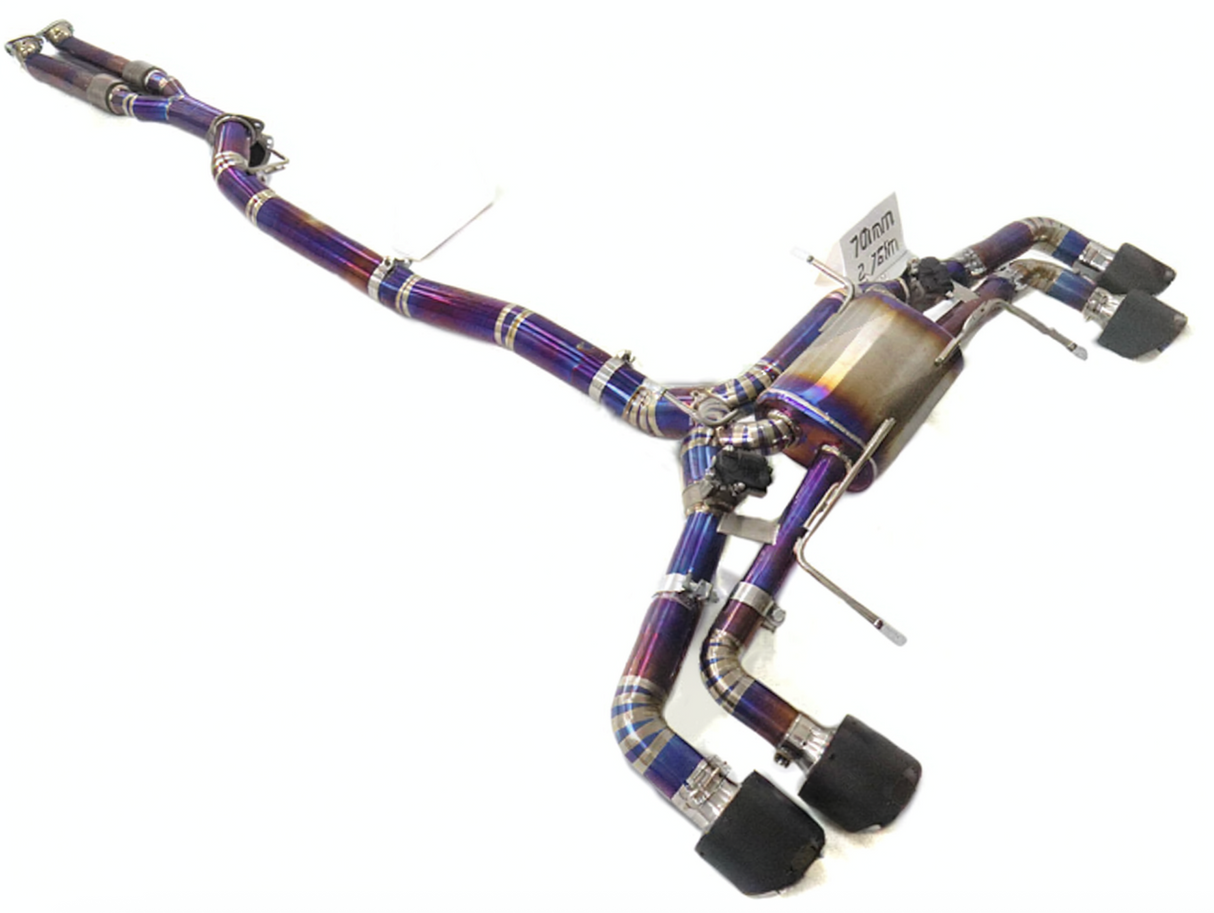 09-24 Nissan GT-R R35 VR38DETT Purple Titanium Cat Back Exhaust