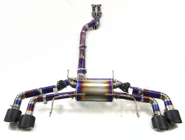 09-24 Nissan GT-R R35 VR38DETT Purple Titanium Cat Back Exhaust