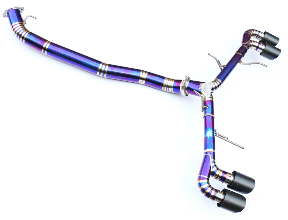 09-24 Nissan GT-R R35 VR38DETT Purple Titanium Cat-Back Exhaust