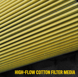 AIRAID #700-420TD HIGH-FLOW UNIVERSAL AIR FILTER (3-1/2"FLG, 6"B, 4-5/8"T, 9"H)