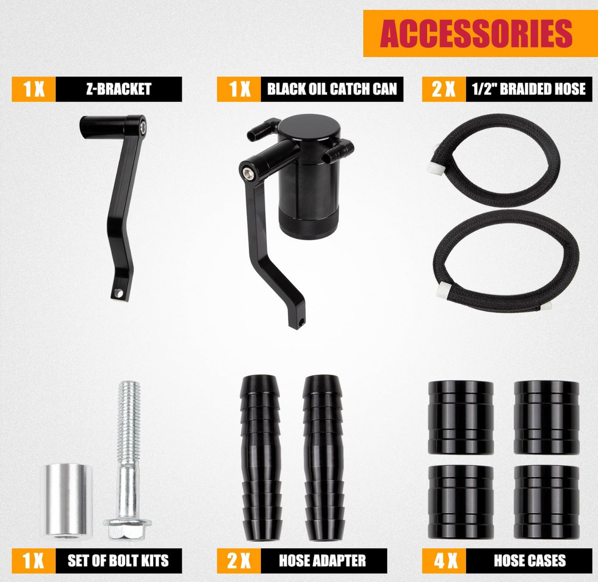 Kingman Speed® (11-23) Mopar 5.7L/6.4L Billet Oil Catch Can Kit with Z-Bracket
