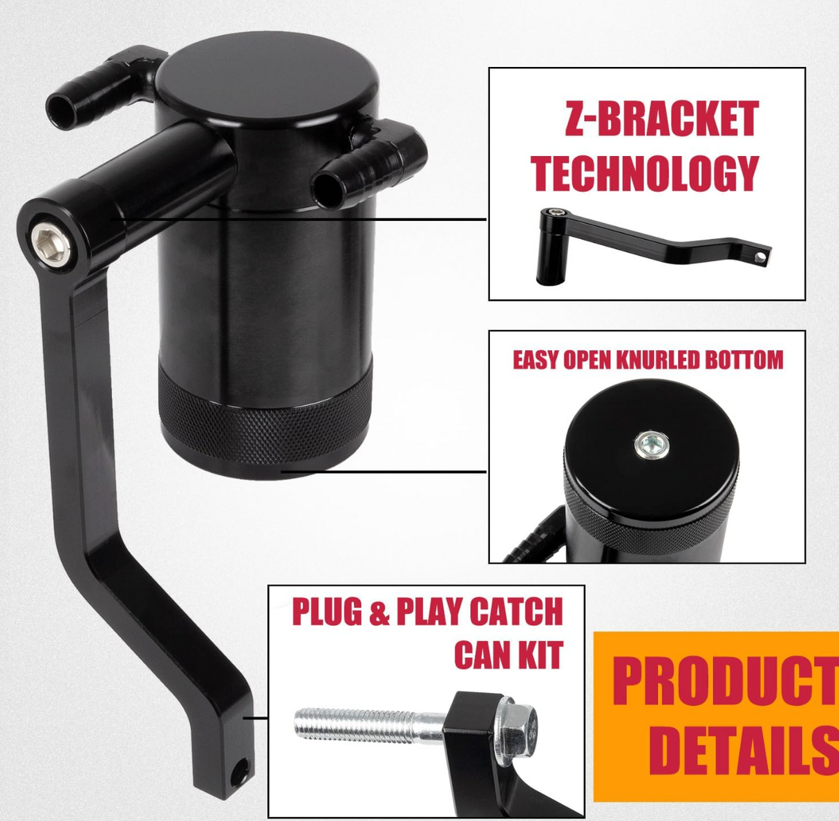 Kingman Speed® (11-23) Mopar 5.7L/6.4L Billet Oil Catch Can Kit with Z-Bracket