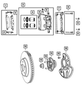 68525329AC 21-23 Challenger/Charger SRT Front OEM Brake Pads (6-Piston Brembo Calipers)