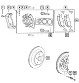 MOPAR® DODGE RAM 1500 5.7L OEM Rear Semi-Metallic Brake Pads

