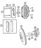 68474086AE Dodge Challenger/Charger Front Driver Side Brake Rotor

