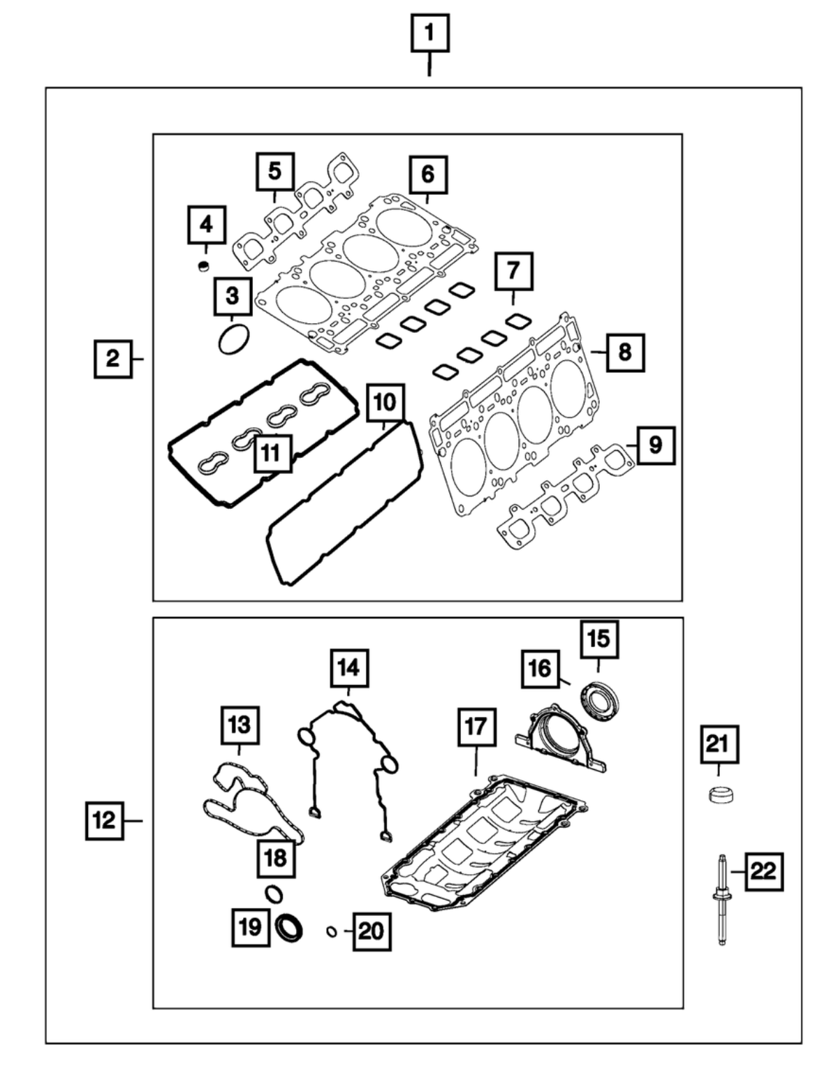 GEN III HEMI 6.2L/6.4L SRT OEM Passenger Side Cylinder Head Gasket