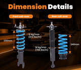 11-23 300/Challenger/Charger RWD Blue HEMI Adjustable Coilover Kit