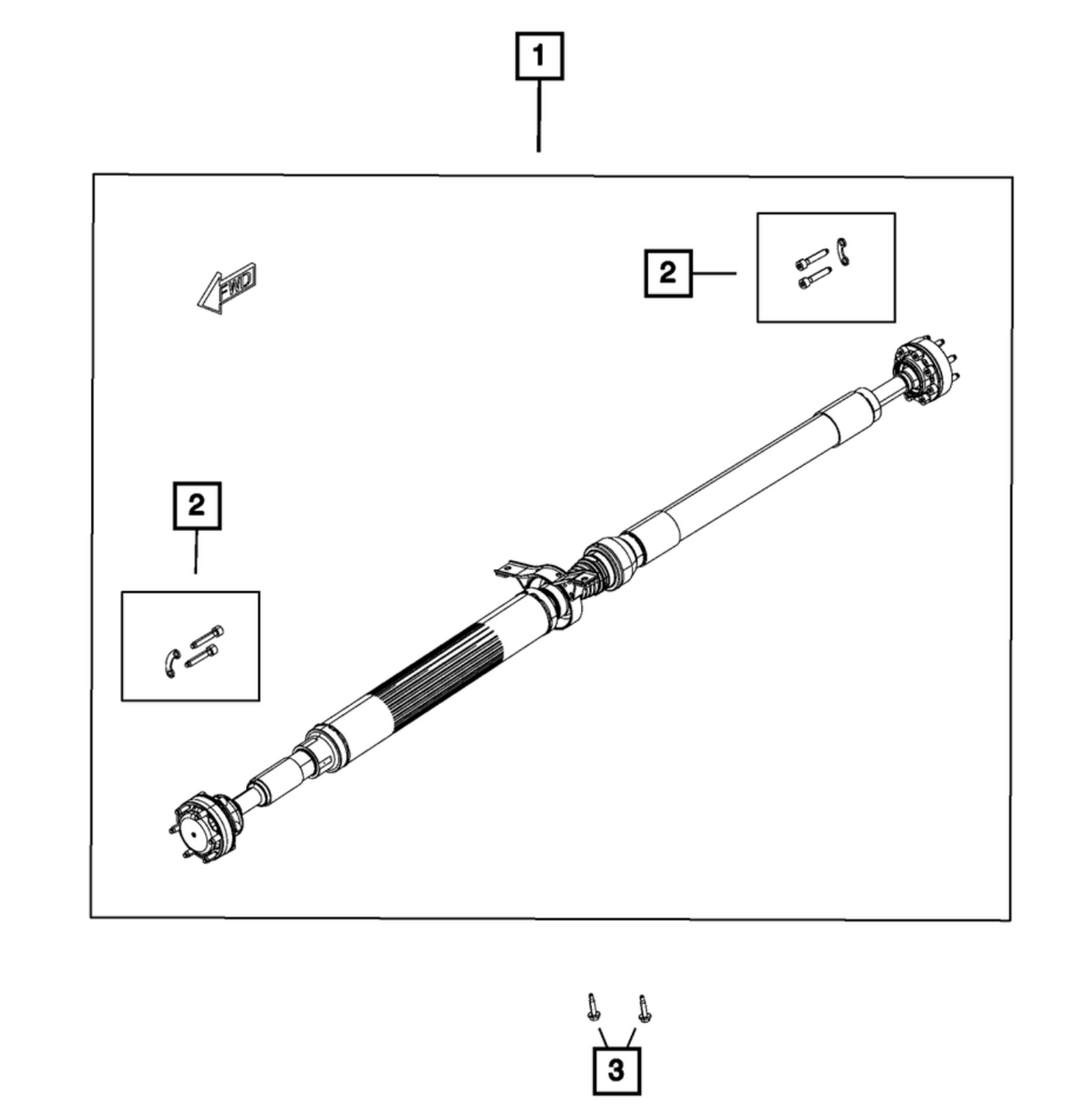 Dodge Charger 6.4L 8Speed Auto 8HP70 Rear Driveshaft 68546850AB