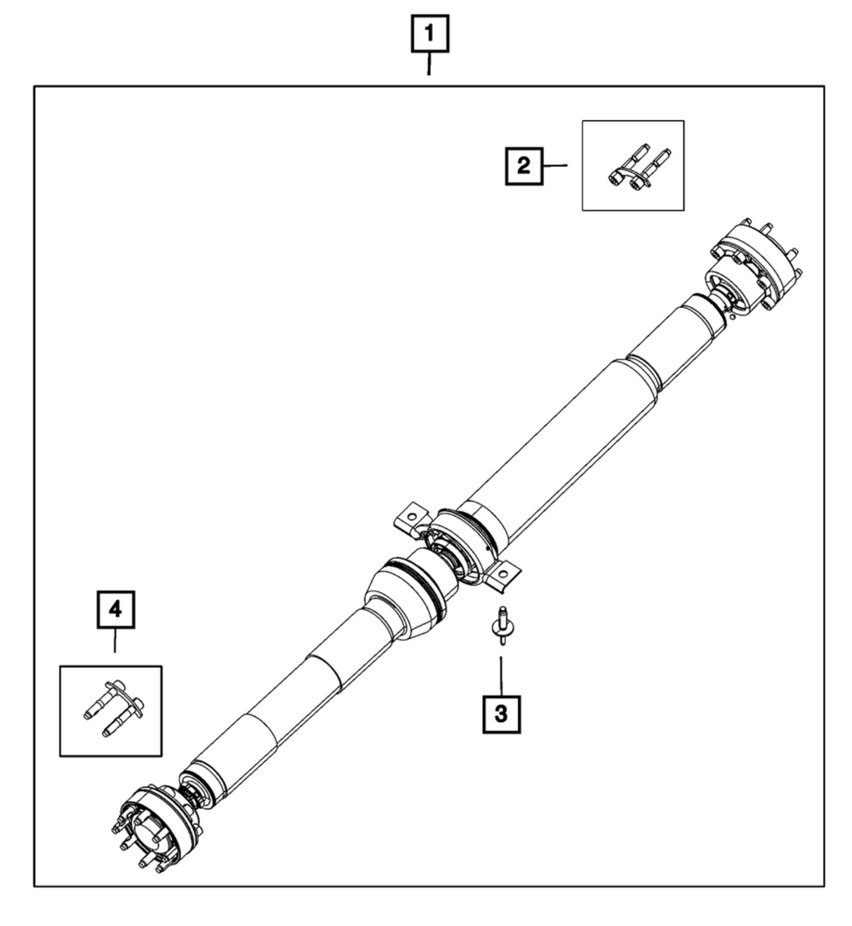 53010904AC Jeep Grand Cherokee Trackhawk  Rear Steel Driveshaft