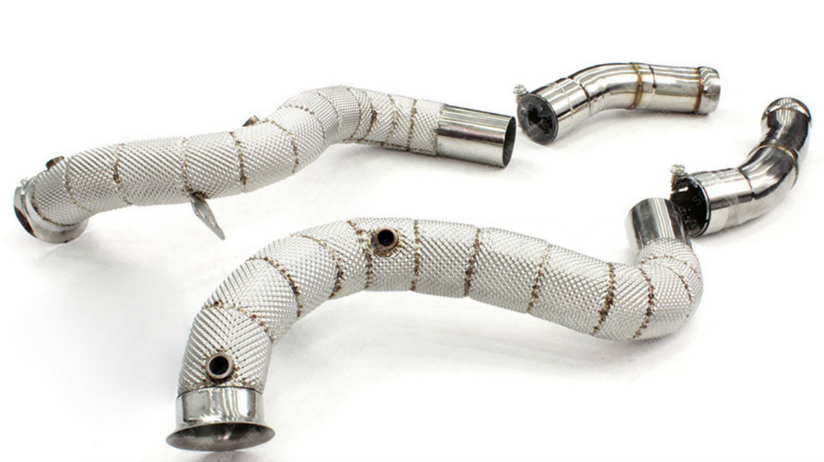 Mercedes-Benz C63 AMG M177 4.0L W205 Catless Exhaust Down Pipes