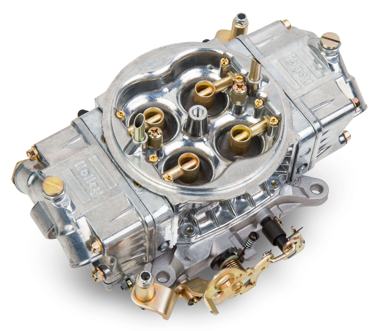Holley® #0-82651SA Aluminum Street HP 4-Barrell Carburetor (650 CFM - 4150 - Mechanical Secondaries - Shiny - Gasoline)