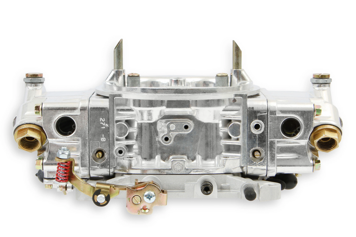Holley® #0-82651SA Aluminum Street HP 4-Barrell Carburetor (650 CFM - 4150 - Mechanical Secondaries - Shiny - Gasoline)