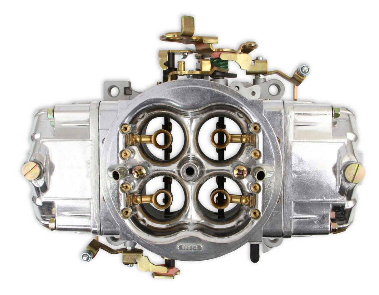 Holley® #0-82651SA Aluminum Street HP 4-Barrell Carburetor (650 CFM - 4150 - Mechanical Secondaries - Shiny - Gasoline)