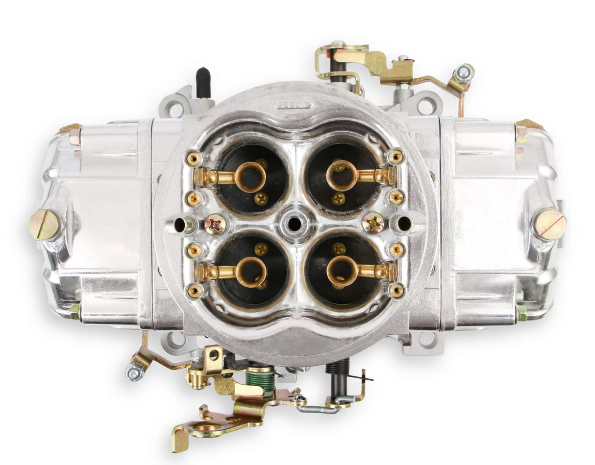 Holley® #0-82651SA Aluminum Street HP 4-Barrell Carburetor (650 CFM - 4150 - Mechanical Secondaries - Shiny - Gasoline)