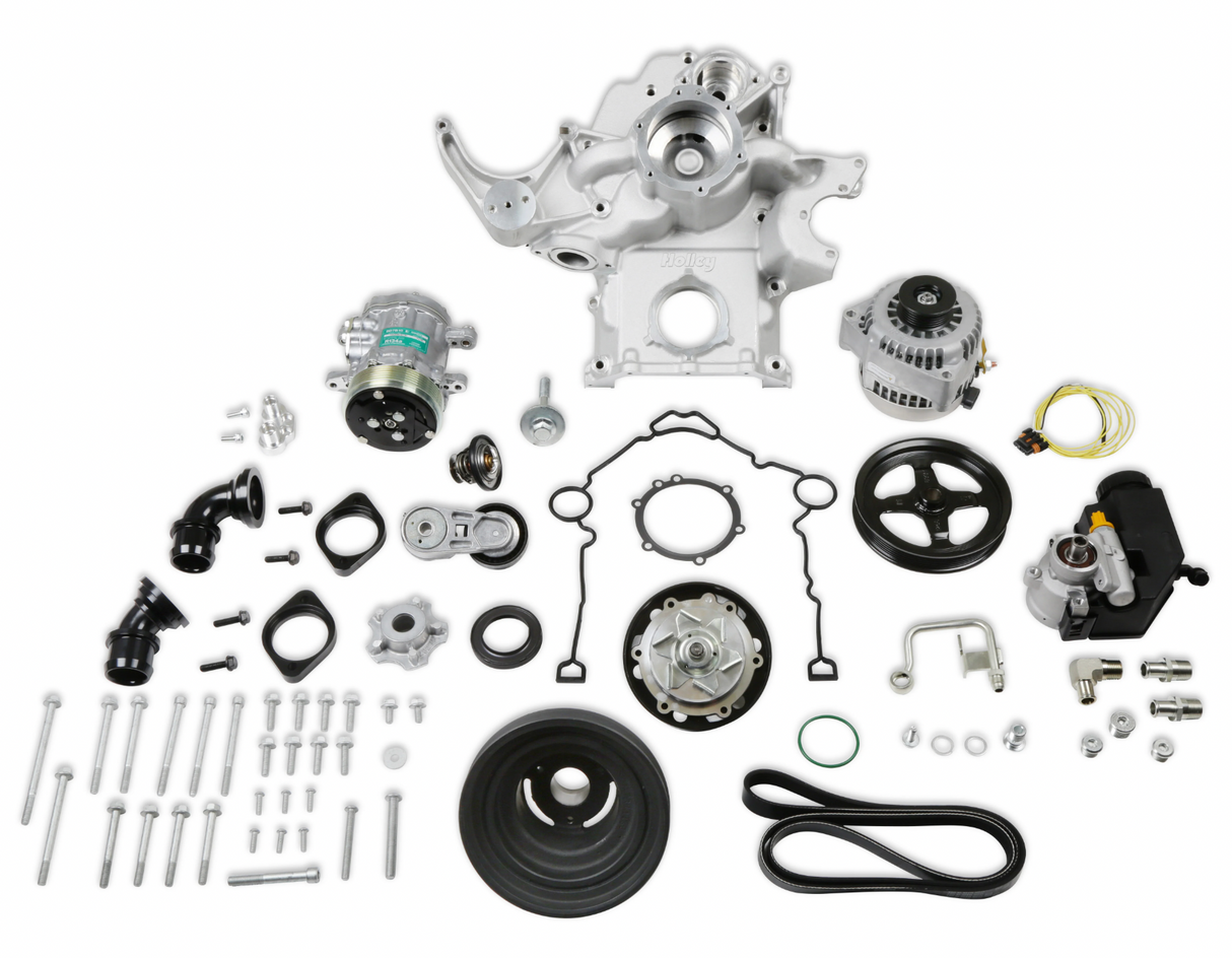 Holley® #20-291 (09-23) GEN III HEMI VVT Cast Mid-Mount Complete Drive System with Cast Damper