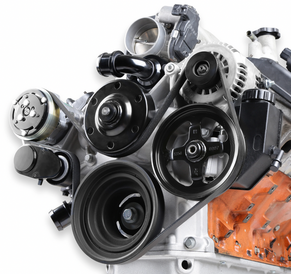 Holley® #20-291 (09-23) GEN III HEMI VVT Cast Mid-Mount Complete Drive System with Cast Damper