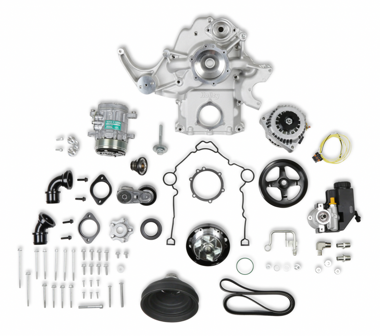 Holley® #20-291 (09-23) GEN III HEMI VVT Cast Mid-Mount Complete Drive System with Cast Damper