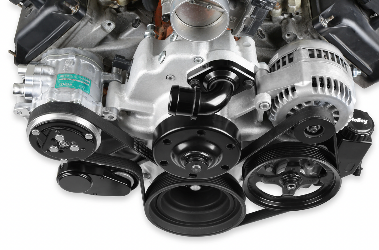 Holley® #20-291 (09-23) GEN III HEMI VVT Cast Mid-Mount Complete Drive System with Cast Damper