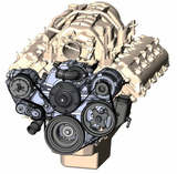 Holley® #20-291 (09-23) GEN III HEMI VVT Cast Mid-Mount Complete Drive System with Cast Damper