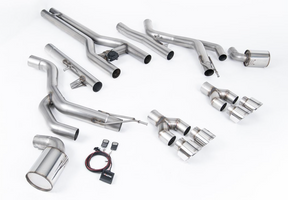 Milltek® (15-23) Dodge Challenger SRT Hellcat 304SS 3" Cat-Back Exhaust with Front Pipe-Back with Active H System