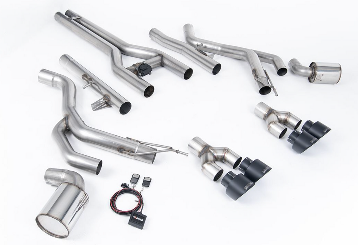Milltek® (15-23) Dodge Challenger SRT Hellcat 304SS 3" Cat-Back Exhaust with Front Pipe-Back with Active H System