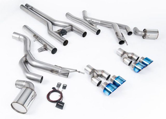 Milltek® (15-23) Dodge Challenger SRT Hellcat 304SS 3" Cat-Back Exhaust with Front Pipe-Back with Active H System