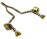 King Racing® (15-23) Dodge Challenger SRT Gold Titanium 3" Valved Cat-Back Exhaust with Quad 4" OD Tips