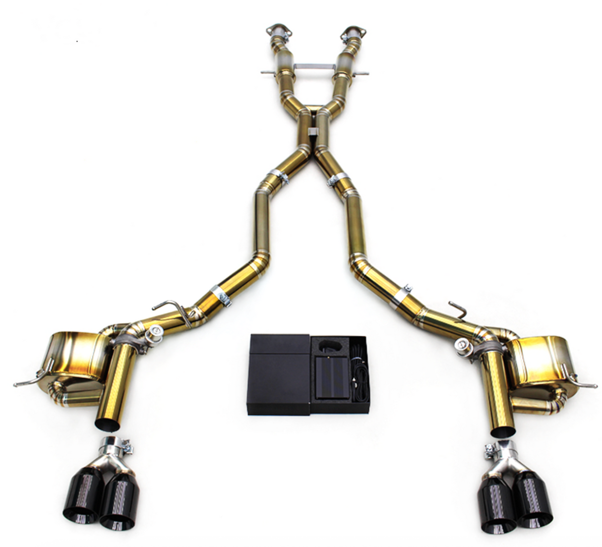 King Racing® (12-21) Jeep Grand Cherokee SRT Titanium Valved 3" Cat-Back Exhaust with Quad 4" OD Tips