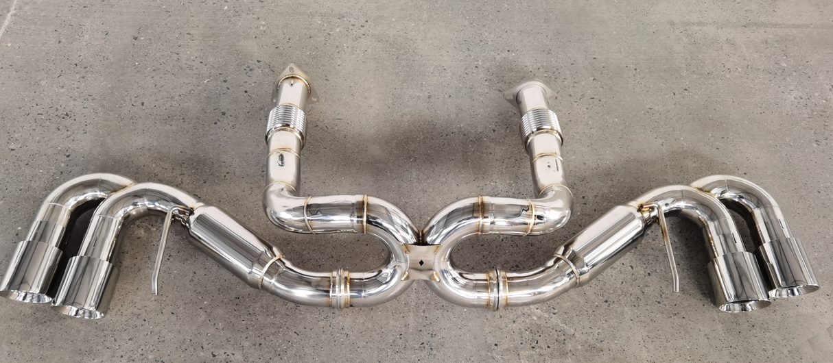 Kingman Speed® (20+) Corvette C8 Stingray 304SS 3" Valved Cat-Back Exhaust with 4" OD Tips