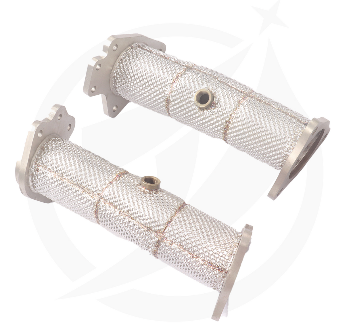 King Racing® (20+) Chevrolet Corvette C8 304SS 3" Catless Mid-Pipes with Heat Wrap Layer