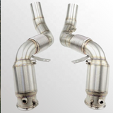 Kingman Speed® (19+) BMW M850i xDrive G15 N63B44 304SS 3" Catless Exhaust Down Pipes