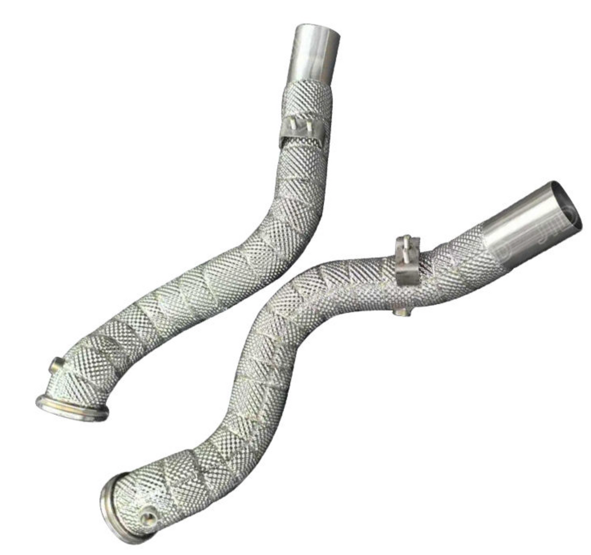 Kingman Speed® (13-23) Maserati Quattroporte M156 3.8L 304SS Catless Down Pipes with Heat Wrap Layer