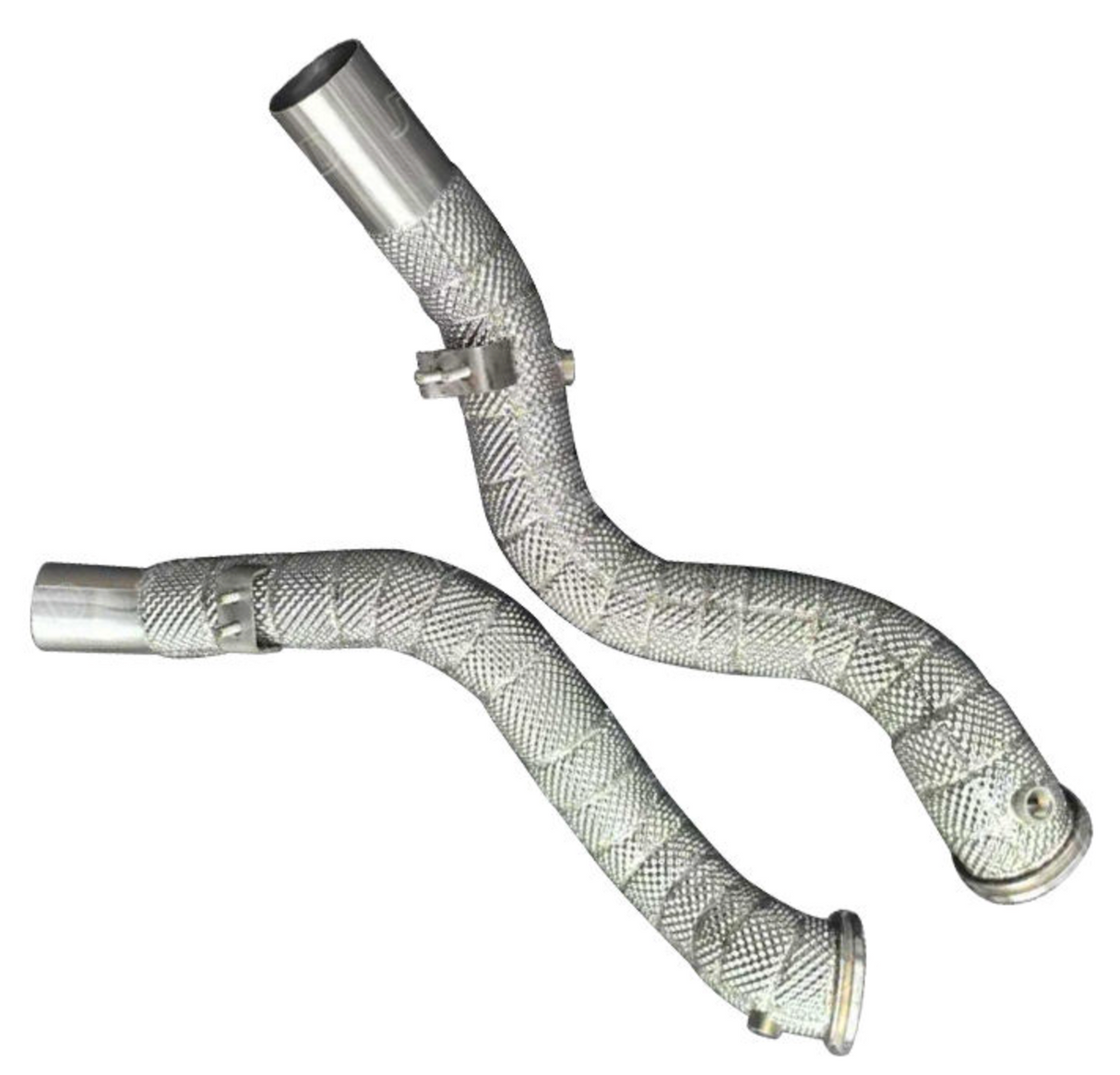 Kingman Speed® (13-23) Maserati Quattroporte M156 3.8L 304SS Catless Down Pipes with Heat Wrap Layer