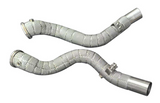 Kingman Speed® (13-23) Maserati Quattroporte M156 3.8L 304SS Catless Down Pipes with Heat Wrap Layer
