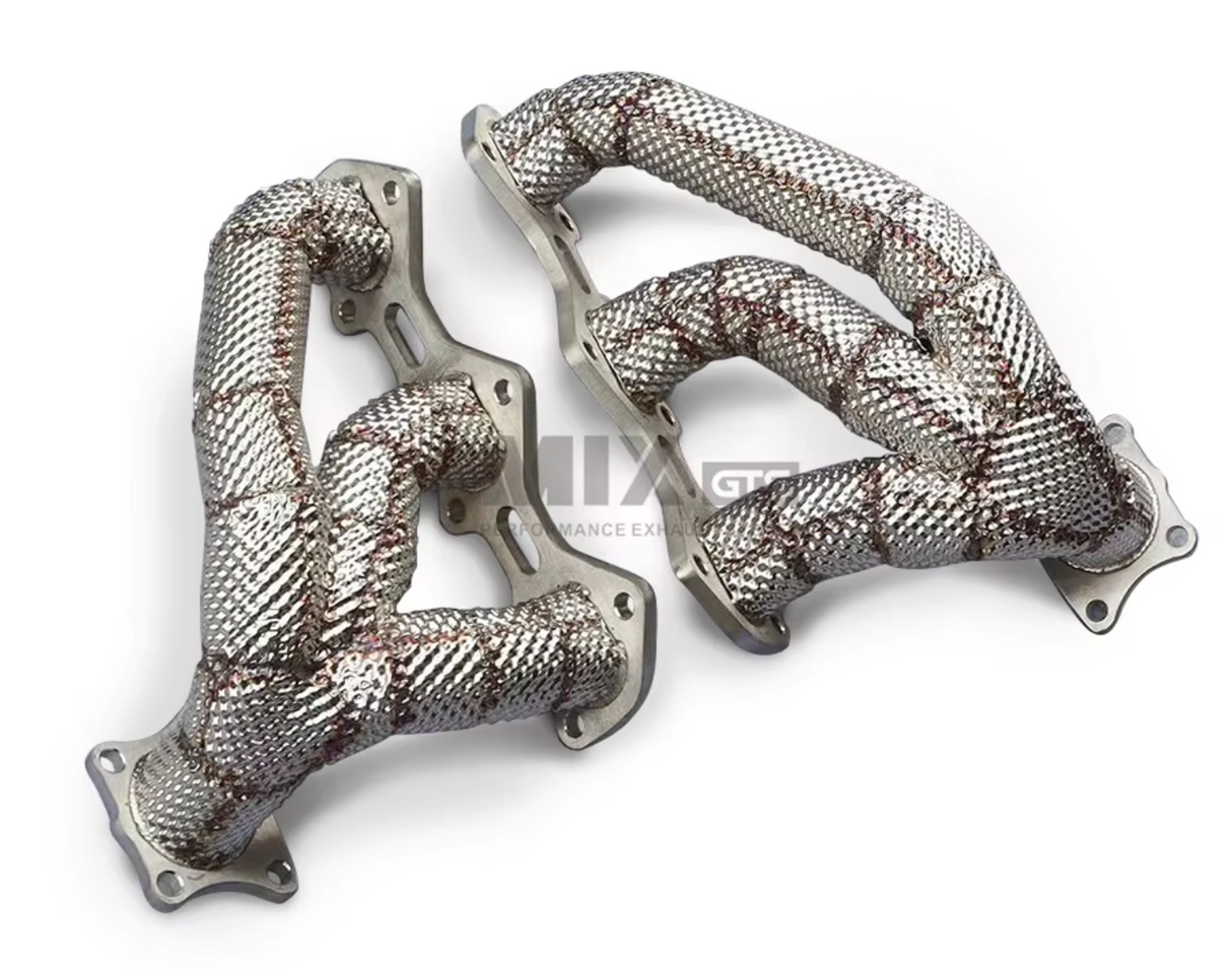 Kingman Speed® (18+) Porsche 911 992 3.0L 304SS Exhaust Manifold with Heat Wrap Layer